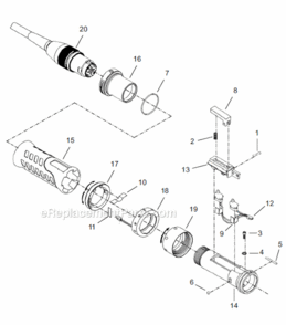 Part Location Diagram of 207397 Cleco Top Handle