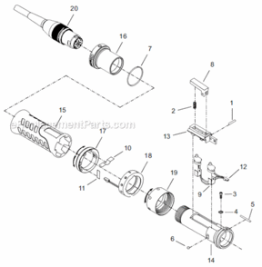 Page A Diagram and Parts List for 18CSE12ZA  Cleco Ratchet