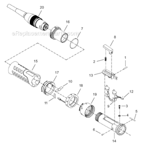 Page A Diagram and Parts List for 18CSE31D3B  Cleco Ratchet