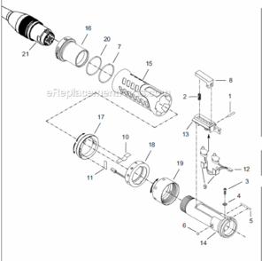 Page A Diagram and Parts List for 18EA15AM3B  Cleco Ratchet