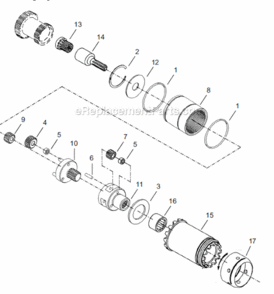 Page C Diagram and Parts List for 18EA16F1  Cleco Ratchet