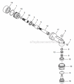 Page D Diagram and Parts List for 18EAE16F1  Cleco Ratchet