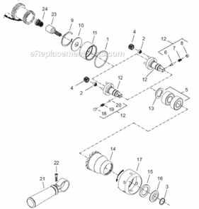 Page D Diagram and Parts List for 18EP06D2B  Cleco Ratchet