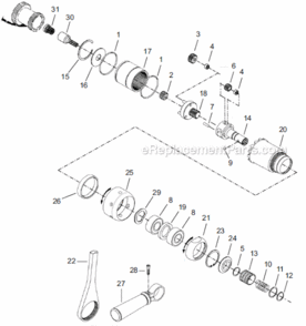 Page D Diagram and Parts List for 18EP17Q  Cleco Ratchet
