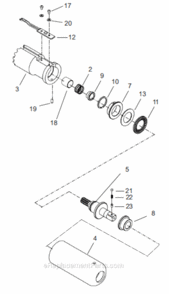 Page D Diagram and Parts List for 18ESE12D3P  Cleco Ratchet