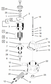 Page B Diagram and Parts List for 1960BVL-09  Cleco Angle Grinder