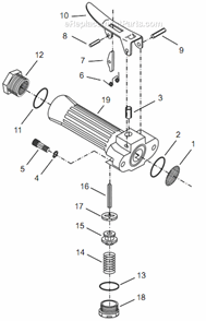 Page C Diagram and Parts List for 1960BVL-09  Cleco Angle Grinder