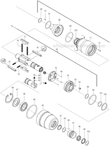 Page D Diagram and Parts List for 20PTHD753  Cleco Ratchet