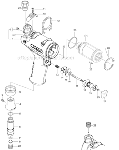 Page B Diagram and Parts List for 20PTHD75Q  Cleco Ratchet