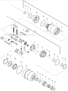 Page D Diagram and Parts List for 20PTHD75Q  Cleco Ratchet