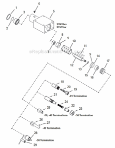 Page A Diagram and Parts List for 21M1940  Cleco Power Motor
