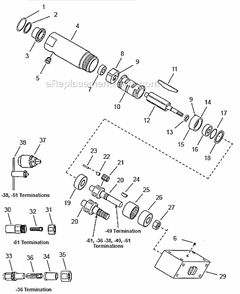 Page A Diagram and Parts List for 21V1300  Cleco Power Motor
