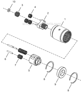 Page D Diagram and Parts List for 24NRS23A13-1  Cleco Ratchet
