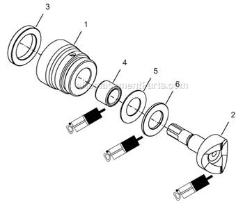 Page F Diagram and Parts List for 24NRS23H15-1  Cleco Ratchet