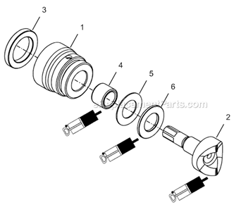 Page F Diagram and Parts List for 24NRS34H25-1  Cleco Ratchet