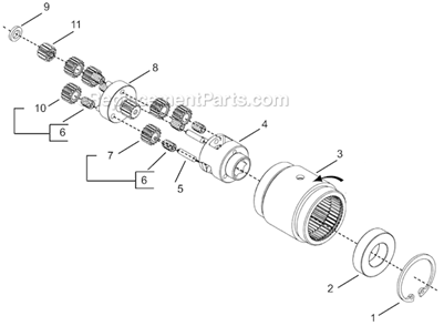 Page B Diagram and Parts List for 24RTA20T2MD00  Cleco Ratchet