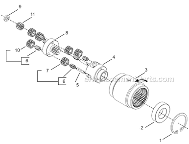 Page B Diagram and Parts List for 24RTA30T3MG00  Cleco Ratchet