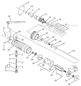 Page A Diagram and Parts List for 24RTA40T4EK00  Cleco Ratchet