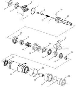 Page C Diagram and Parts List for 24RTA40T4EM00  Cleco Ratchet