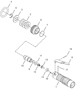 Page B Diagram and Parts List for 34NRS36H15-1  Cleco Ratchet