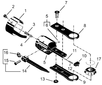 Page G Diagram and Parts List for 34NRS63H29-1  Cleco Ratchet