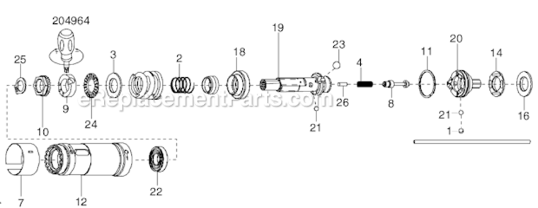 Page D Diagram and Parts List for 34RAA33F2MG00  Cleco Ratchet
