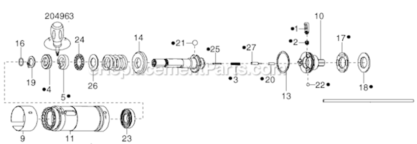 Page E Diagram and Parts List for 34RAA53F2MI00  Cleco Ratchet
