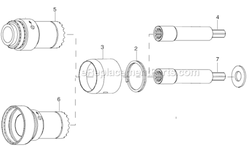 Page B Diagram and Parts List for 34RAA67F3MI00  Cleco Ratchet