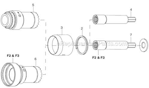 Page B Diagram and Parts List for 34RAA94F3ML00  Cleco Ratchet