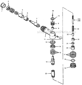 Page A Diagram and Parts List for 34RAA94H3MLFMB  Cleco Ratchet