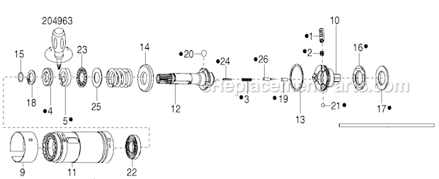 Page E Diagram and Parts List for 34RAA94H3MLFMB  Cleco Ratchet