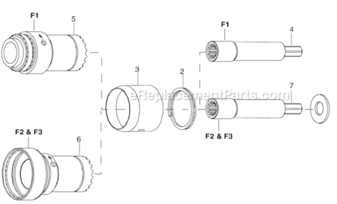 Page B Diagram and Parts List for 34RAS103F3ML00  Cleco Ratchet