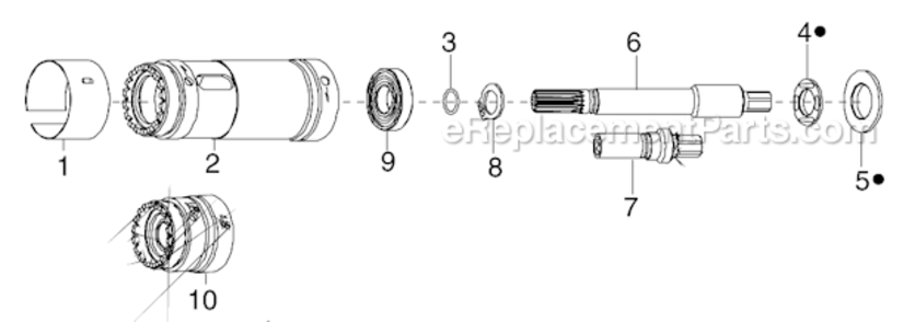 Page E Diagram and Parts List for 34RAS103F3ML00  Cleco Ratchet