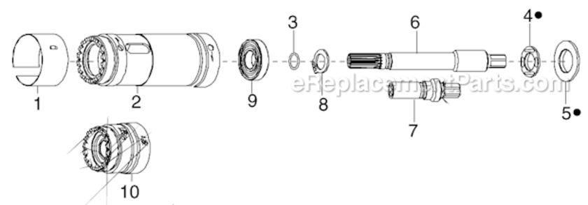 Page D Diagram and Parts List for 34RAS10F1MD00  Cleco Ratchet