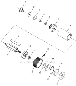 Page B Diagram and Parts List for 34RAS11AL3  Cleco Ratchet