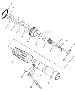 Page A Diagram and Parts List for 34RAS28AH3  Cleco Ratchet