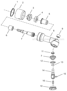 Page E Diagram and Parts List for 34RAS28AH3  Cleco Ratchet