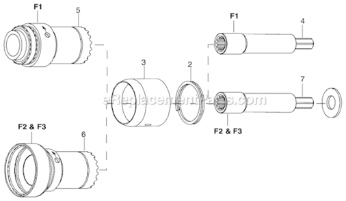 Page B Diagram and Parts List for 34RAS40F2MG00  Cleco Ratchet