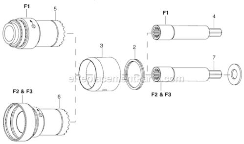 Page B Diagram and Parts List for 34RAS52F2MI00  Cleco Ratchet