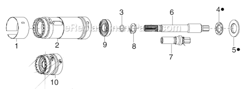 Page E Diagram and Parts List for 34RAS52F2MI00  Cleco Ratchet