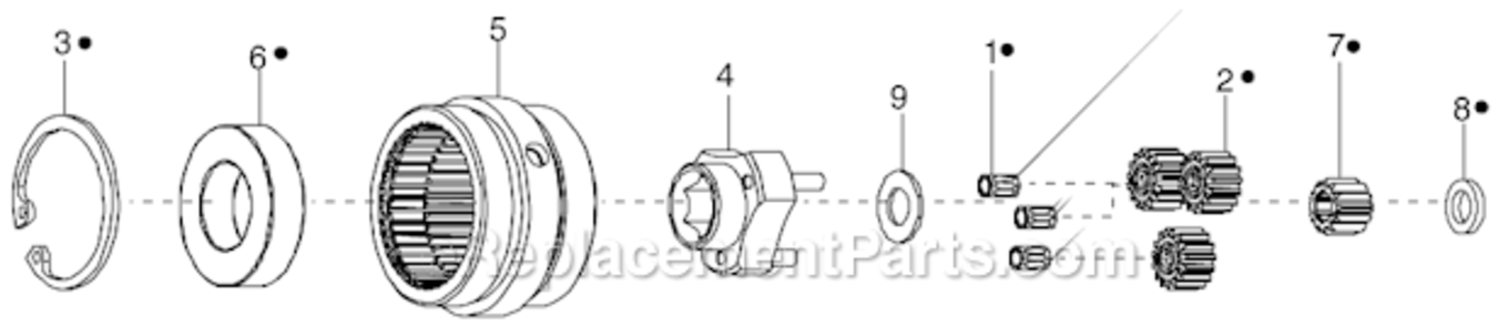 Page D Diagram and Parts List for 34RAS58F3MI00  Cleco Ratchet