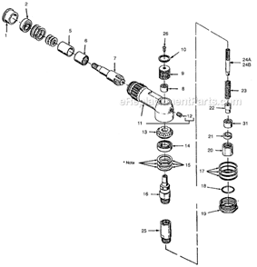 Page A Diagram and Parts List for 34RAS73H3MJT30  Cleco Ratchet