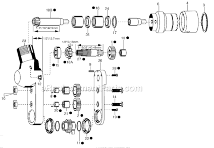Page A Diagram and Parts List for 34RCA30D1MB01  Cleco Ratchet
