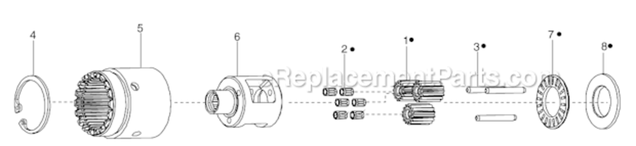Page B Diagram and Parts List for 34RCA30D3MG01  Cleco Ratchet