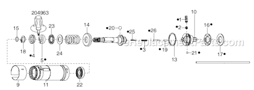 Page D Diagram and Parts List for 34RCA30D3MG01  Cleco Ratchet