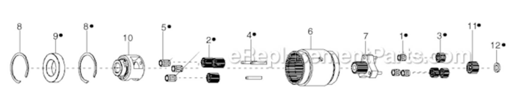 Page B Diagram and Parts List for 34RCS29D1MG01  Cleco Ratchet