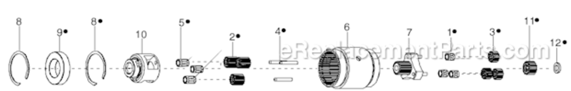Page B Diagram and Parts List for 34RCS29D3MB01  Cleco Ratchet