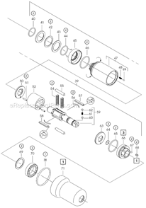 Page B Diagram and Parts List for 35PHL703  Cleco Ratchet