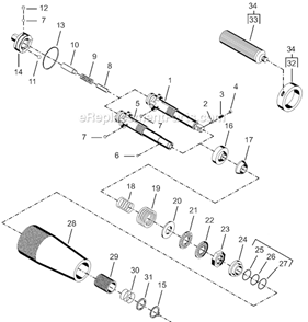 Page C Diagram and Parts List for 35RSA-5Q  Cleco Electric Drill