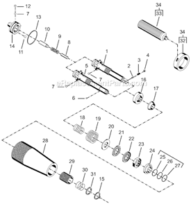 Page C Diagram and Parts List for 35RSA-7Q  Cleco Electric Drill